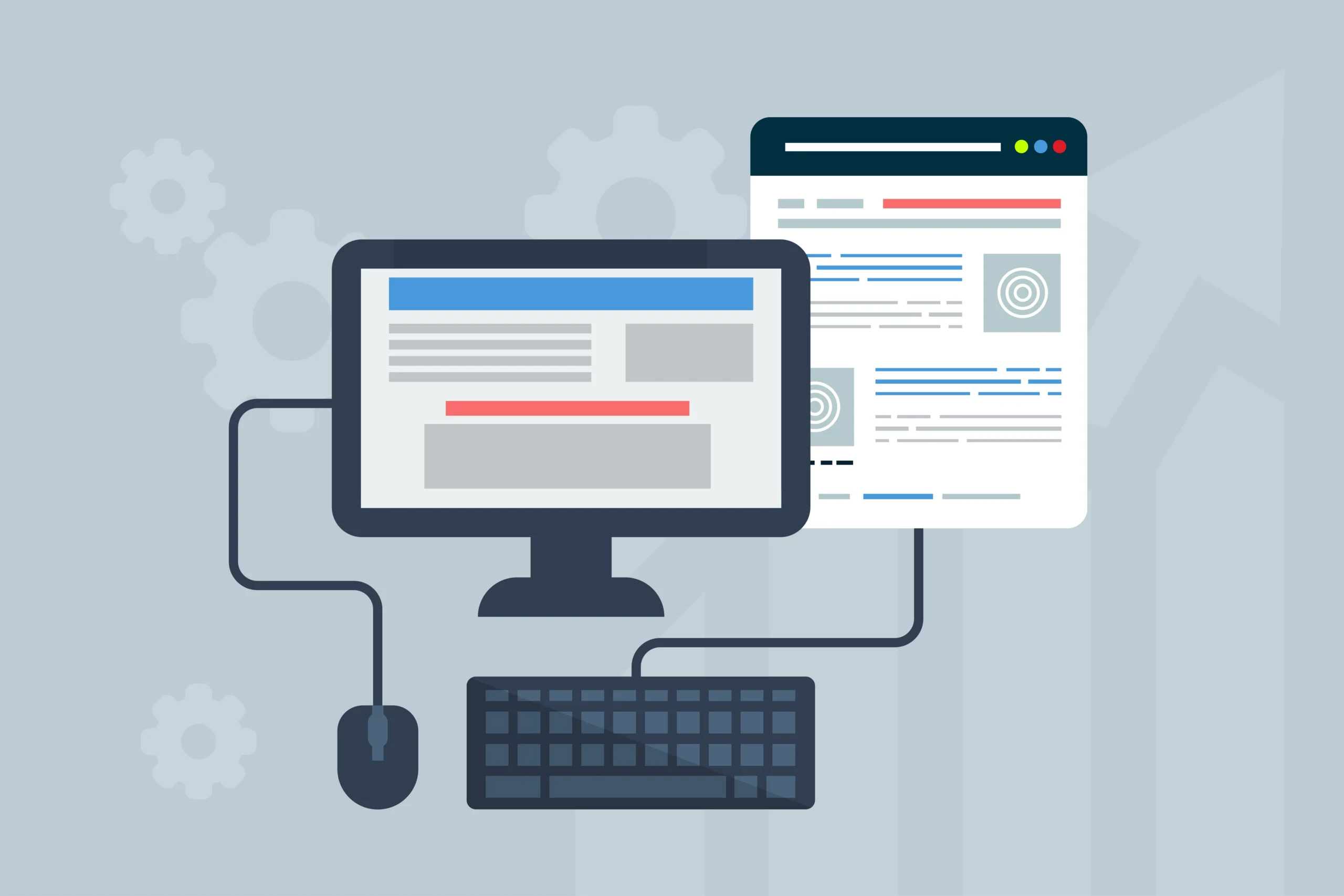 Free web design user interface website illustration